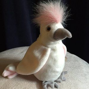 TY Original Beanie Baby KUKU The Cockatoo *RARE*